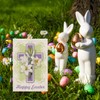 Texupday Happy Easter Religious Cross Lilies Decoration Spring Double Sided