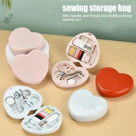 1 Pc Sewing Kit Box, Travel Sewing Kit for Adults, Sewing Tools Household Clothing Fixes Sewing Kit, Portable Mini Sewing Kit, Sewing Thread Accessories, Basic Sewing Supplies Accessories (Blue)