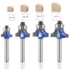 CSOOM Pro 4 Pcs Round Bit Square Face Router Bit