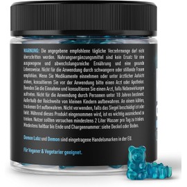 Creatine Gummy Bears - High Dose with 3000 mg Creatine HCL with High Absorption - Laboratory Tested & Vegan - 90 Gummies with Raspberry Flavour (Creatine Gummies - Blue Raspberry)