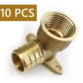 EFIELD 10 PC 3/4" PEX -1/2" FEMALE NPT THREADED DROP EAR ELBOW CRIMP FITTINGS