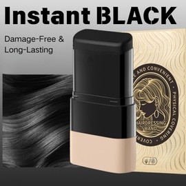 Safe and Convenient Hair Dye Comb, 2 in 1 Instant Black Hair Colour Root Touch-Up Stick with Comb Applicator for Gray Coverage,Safe and Convenient Portable Hair Dye Brush Applicator for Women & Men