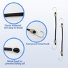 PDETVEO 4 Inch Mini Bungee Cords with Hooks, Black Elastic