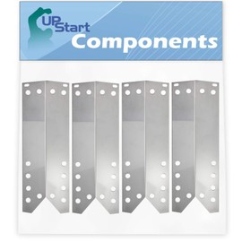 4-Pack BBQ Grill Heat Shield Plate Tent Replacement Parts for Nexgrill 720-0718N - Compatible Barbeque Stainless Steel Flame Tamer, Guard, Deflector, Flavorizer Bar, Vaporizer Bar 15 1/16"