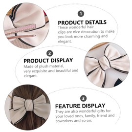 Baluue Luxury Plush Bow Hairpin Bowknot Barrette Hairpin for Women Hair Decor