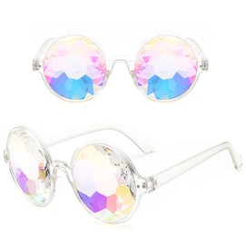 AIMALL Kaleidoscope Glasses Rave Festival EDM Sunglasses Diffracted Lens Party Show,Various Lens And Frame Colours Plastic Frame