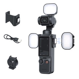 UTEBIT 3Pcs Magnetic Mini Selfie Fill Light for DJI Osmo Pocket 3/4, Black