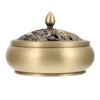 Angoily Brass Incense Bowl with Lid Retro Incense Burner Copper