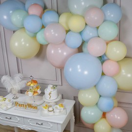 zorpia 36 Inch Big Pastel Yellow Latex Balloons 5pcs Assorted Macaron Candy Colored Latex Party Balloons for Wedding Birthday Baby Shower Party Decor Supplies