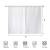 YISURE White Short Shower Curtain 40 inch Length, Small Fabric