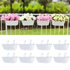 LaLaGreen Planter Boxes for Outdoor (8 Pack, 17 Inch) White