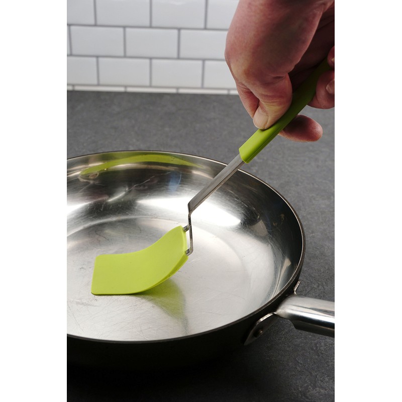 RSVP International Kitchen Tool Collection Flexible Nylon Spatula, Stainless Steel