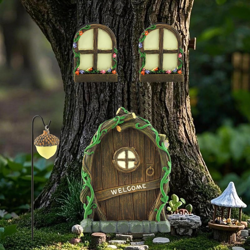 Fairy Door and Windows for Trees Outdoor