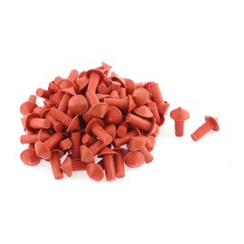 sourcing map 100 Pcs Mushroom Style Tire Repair Insert 7mm Orange Red Black