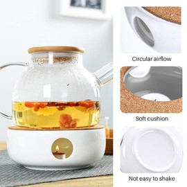 Tea Warmer with Tea Light Holder Tea Cosy Coffee Warmer Tea Light Warmer for Teapot Coffee (Sun and Moon)