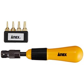 ANEX Screwdriver Replacement Type Hex Robe Bit Set of 4 (T6/8/10/15) No. 6620