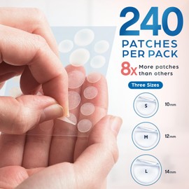 KEYCONCEPTS Pimple Patches for Face (240 Patches), Hydrocolloid Acne Patches with Tea Tree Oil - Pimple Patch Zit Patch and Pimple Stickers - Hydrocolloid Acne Dots for Acne - Zit Patches