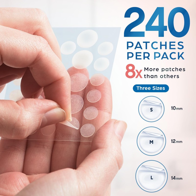 KEYCONCEPTS Pimple Patches for Face (240 Patches), Hydrocolloid Acne Patches