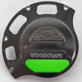 Woodcraft DUCATI 2009-2013 MONSTER 1100 WOODCRAFT CLUTCH COVER PROTECTOR - GREEN PLATE
