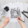 Reaeon Black Fabric Markers, Dual Tip Fabric Paint Markers, Permanent