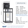 14 Inch Small Insect-Proof,Mosquito-Proof&Waterproof Exterior Wall Light, Traditional Black Anti-Rust