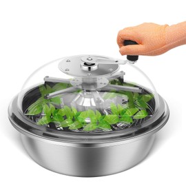 MELONFARM 16 in Bud Bowl Trimmer with Switchable Stainless Steel Blades & Clear Visibility Dome, Hand Twist Spin Cutting for Plants