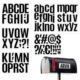 Alphabet Stickers (5 Pieces) Alphabet Stickers Letter Stickers Set, Monogram Labels for Signs, Mailboxes, Kitchen, Doors, Businesses, Address, Etc