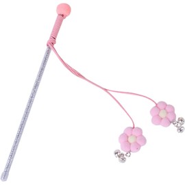 Cat Feather Stick Toy - Feather Toys Cat Wand Toy,Cat Toys Cat Teaser Wand with Feather Refills with Bell Cat Toys for Indoor Cats, Cat Toy Wand for Indoor Cat and Kitten,Cat Feather Toys (Pink)