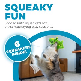 Outward Hound Squeaker Matz Plush Gator Dog Toy, Small