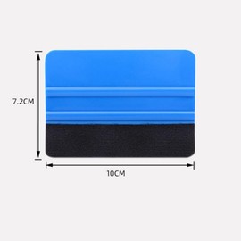 2 Pcs Felt Edge Squeegee, 4 Inch Car Vinyl Wrap Tool, Vinyl Squeegee Scraper, Vinyl Straight Scraper Tool for Car Vinyl Wrap Window Tinting Film Blue