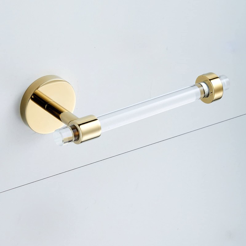 Bathroom Accessories Set Acrylic Gold - Towel Bar Rack Toilet