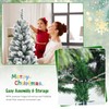 BestComfort 6 FT Flocked Christmas Tree, Artificial Decoration Tree with