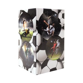 HERMA 19732 Football Pencil Holder Foldable Sturdy Cardboard Desk Pen Holder for Girls & Boys Rectangular Pen Cup for Coloured Pencils, Markers, Pencils, Makeup Brushes