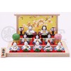 Yakushi Kiln Dyed Nishiki Flower Pattern Decorative Hina (Three Tier