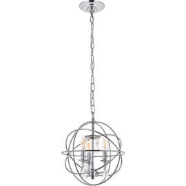 Living District Wallace 3 Light Chrome Pendant
