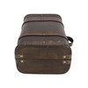 Retro Wooden Suitcase Home Party Artificial Leather Jewelry Necklace Storage