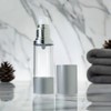 JUVITUS 1.7 oz Plastic Airless Pump Bottle Silver Matte with