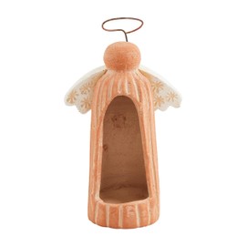 Mud Pie Terra Angel Votive Holders, Light/Pastel Orange
