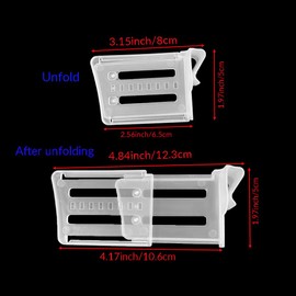 20 Pcs Retractable Fridge Drawer Separators, Plastic Fridge Door Organizer, Adjustable Refrigerator Divider for Kitchen Office Storage and Sorting