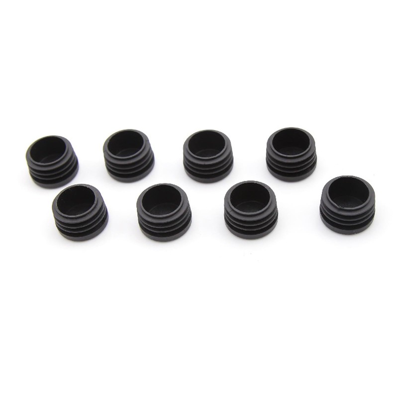 25mm Black Plastic Plugs, Black Round Tube Covers, Inner End