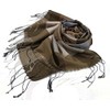 Rotfuchs Woven Scarf Checked Fashionable Brown Beige 100% Polyester R-139,