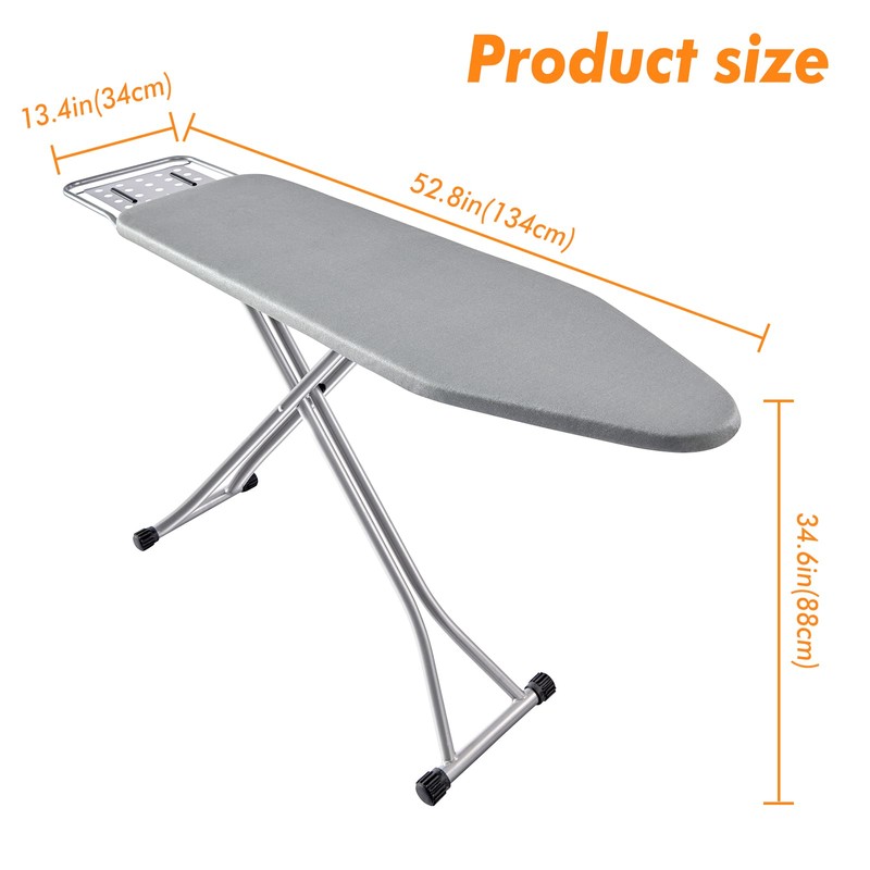 BKTD Ironing Board, Heat Resistant Cover Iron Board with Steam