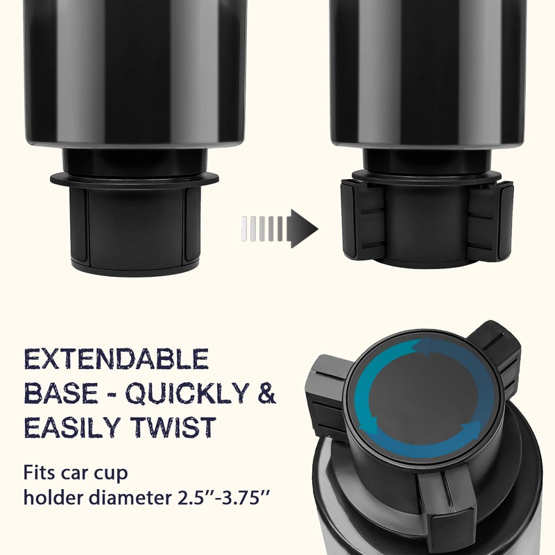 Seven Sparta 2 Pack Car Cup Holder Expander with Adjustable