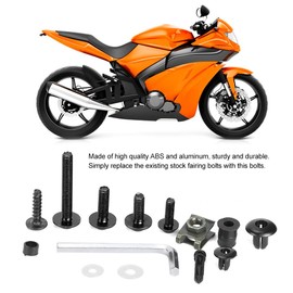 Akozon 173 Pcs Motorbike Universal Fairing Bolt Kits Fasteners Motorcycle Fairing Bolts Kit Fastener Clips Screw Motorcycle Fairing Bolts Kit Windscreen Bodywork Screws Nuts Hardwares for Motorbike