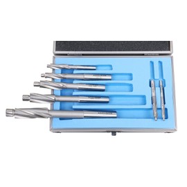 Accusize Industrial Tools Premium Metric H.S.S. Solid Cap Screw Counterbore Set, 3 Flute, Straight Shank, 7 Pc, 509S-007M