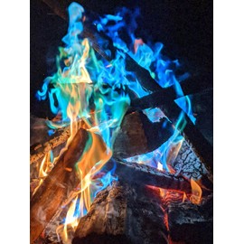 Mystical Fire Blue Flame Colorant Vibrant Flame Color Changer for Indoor or Outdoor Use 25-Gram Packets 12 Pack