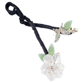 Style Elegant Lazy Hair Curler, Crystal Hair Curlerr, Twist Hairstyle Bun Hair Accessories (Black, One size)