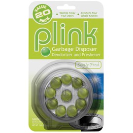Plink 9025 Garbage Disposer Cleaner and Deodorizer, Simply Fresh Scent, Value Pack of 20