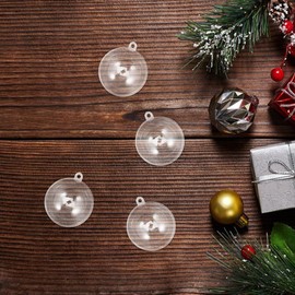 FRCOLOR Ornaments Balls, 2.0 inches (5 cm), Christmas Clear Hollow Balls, Set of 20, Plastic Balls, Plastic Spheres, Ornaments, Storage, Trees, Decorations, Clear Spheres