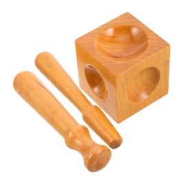 DOITOOL Wooden Doming Punch Kit DIY Jewelry Making Tool Set Square Dapping Blocks for Metal Jewelry Processing